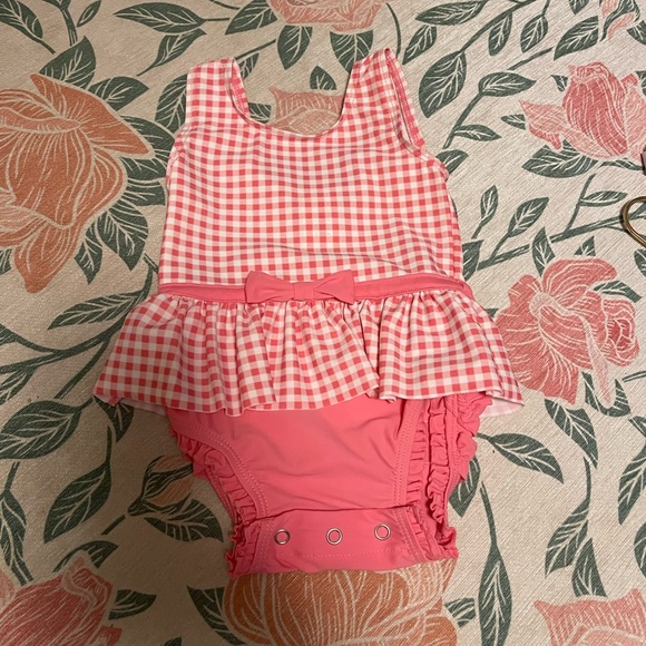 Rufflebutts Gingham Bow Swimsuit - Picture 1 of 3